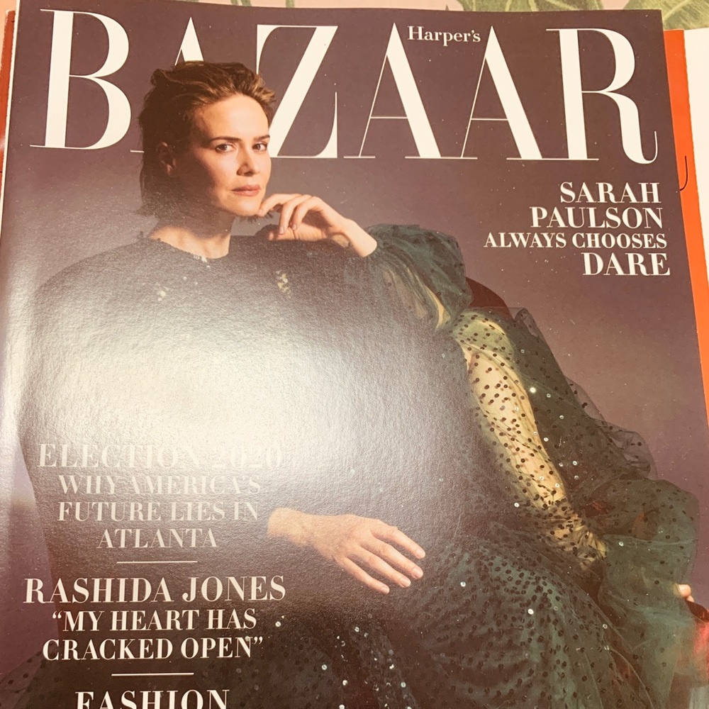 Sarah Paulson Bazaar magazine oct 2020 election +